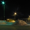 Алексин зимний ночной вид на храм и дворец Масловых. Автор: zalex81
