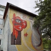 Советский мозаичным панно на здании в Дальнегорске. Автор: IPAAT