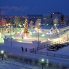 Снежный городок ночью. Автор: obber