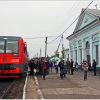 Вокзал в Нелидово и прибытие поезда. Автор: LValentin