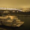 Волга, вечер, зима