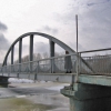 pedestriam bridge across Sudzha river (пешеходный мост через реку Суджа). Автор: insider